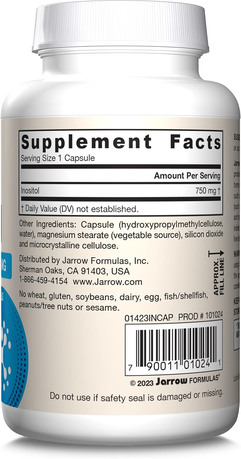 Jarrow Formulas Vegan - Inositol celular health, 750mg - 100 capsulas