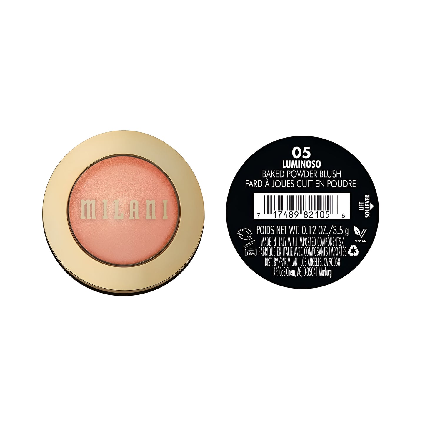 Milani - Baked Blush & Baked Highlighter - Da forma, contorno y resalta tu cara para un acabado brillante o mate