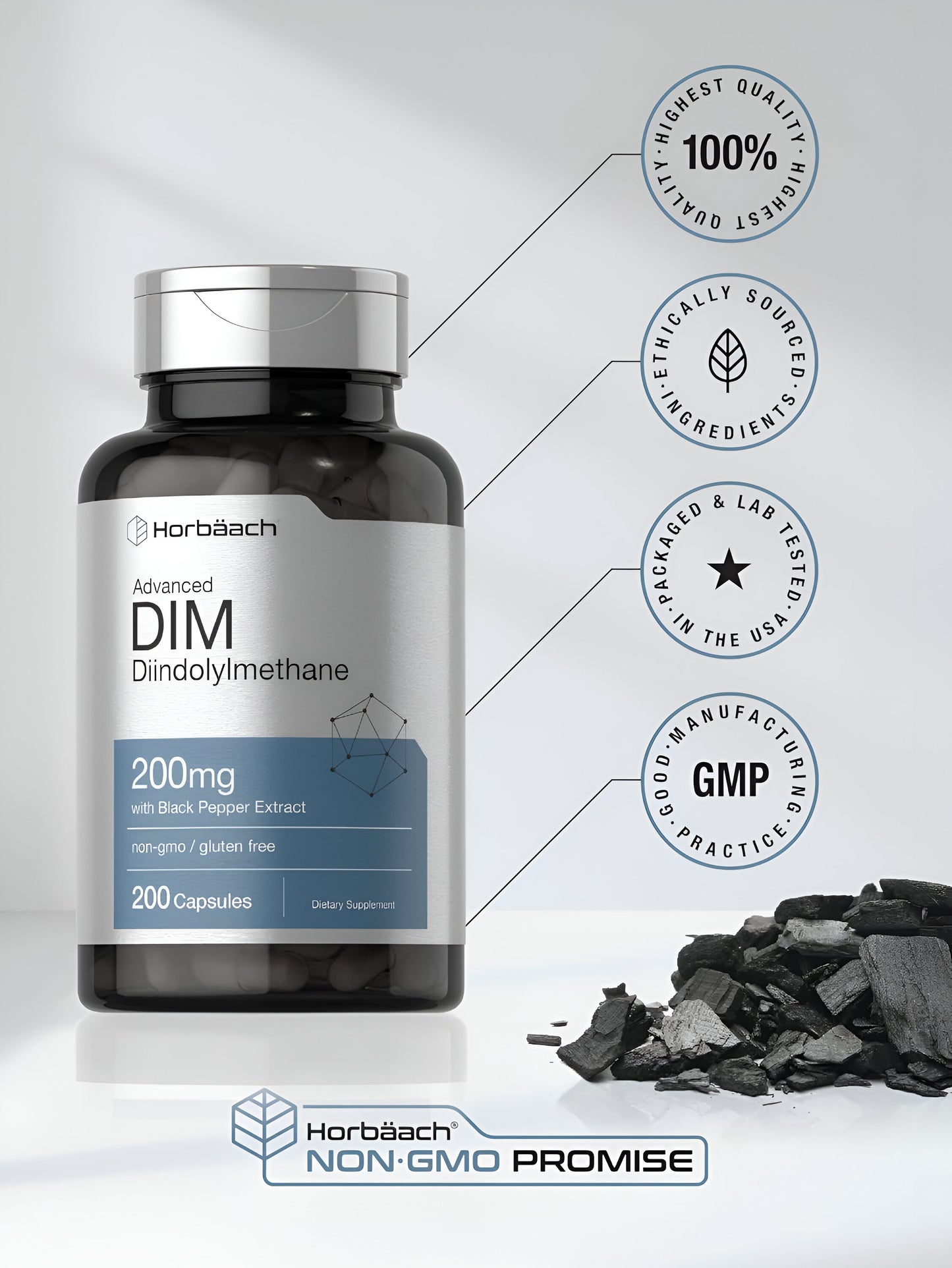 Dim 200mg Horbaach , 200 Capsulas