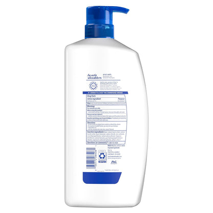 Head and Shoulders Champú para la caspa, tratamiento anticaspa, manzana verde para uso diario, sin parabenos, 835ml
