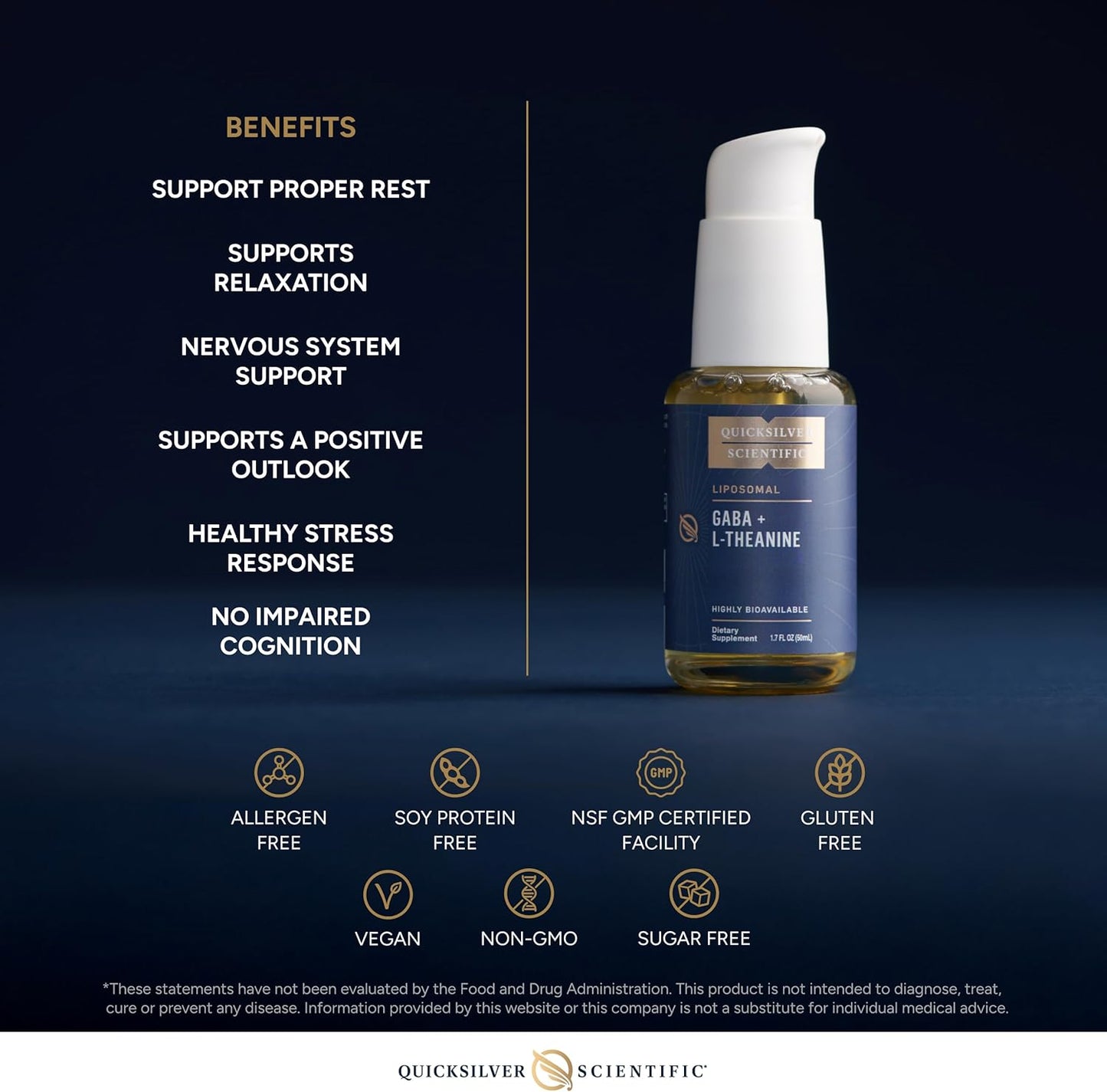 Quicksilver Scientific GABA liposomal con L-theanina 100 mg