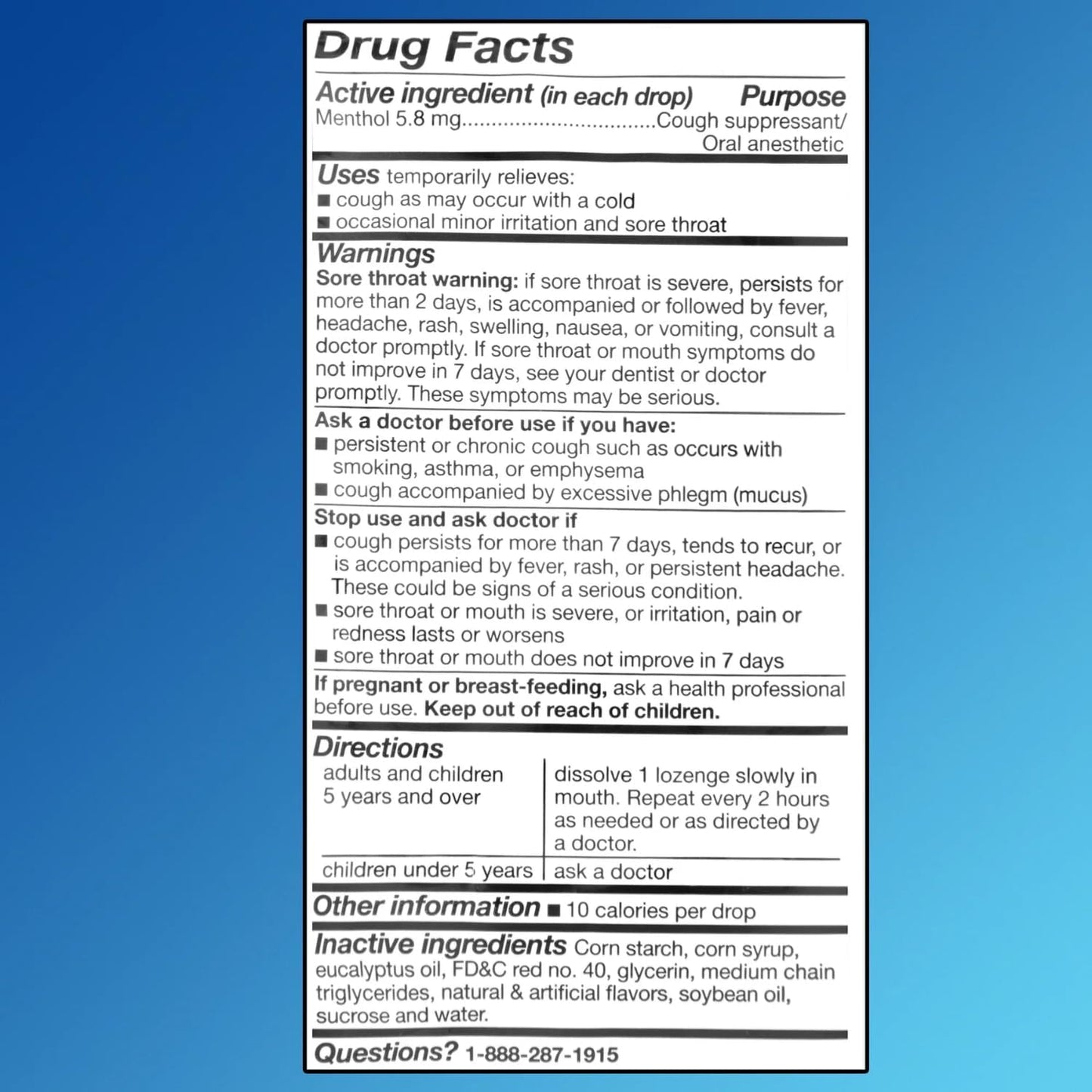 Equate  Caramelos para la tos  - Cherry Alivio del dolor de garganta y tos con mentol, 5.8 mg, 30 unidades