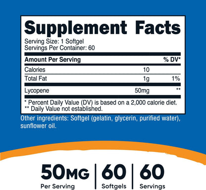 Nutricost - Lycopene 50mg, 60 capsulas