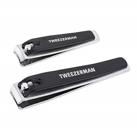 Tweezerman Juego combinado de acero inoxidable con cortaúñas y uñas de los pies