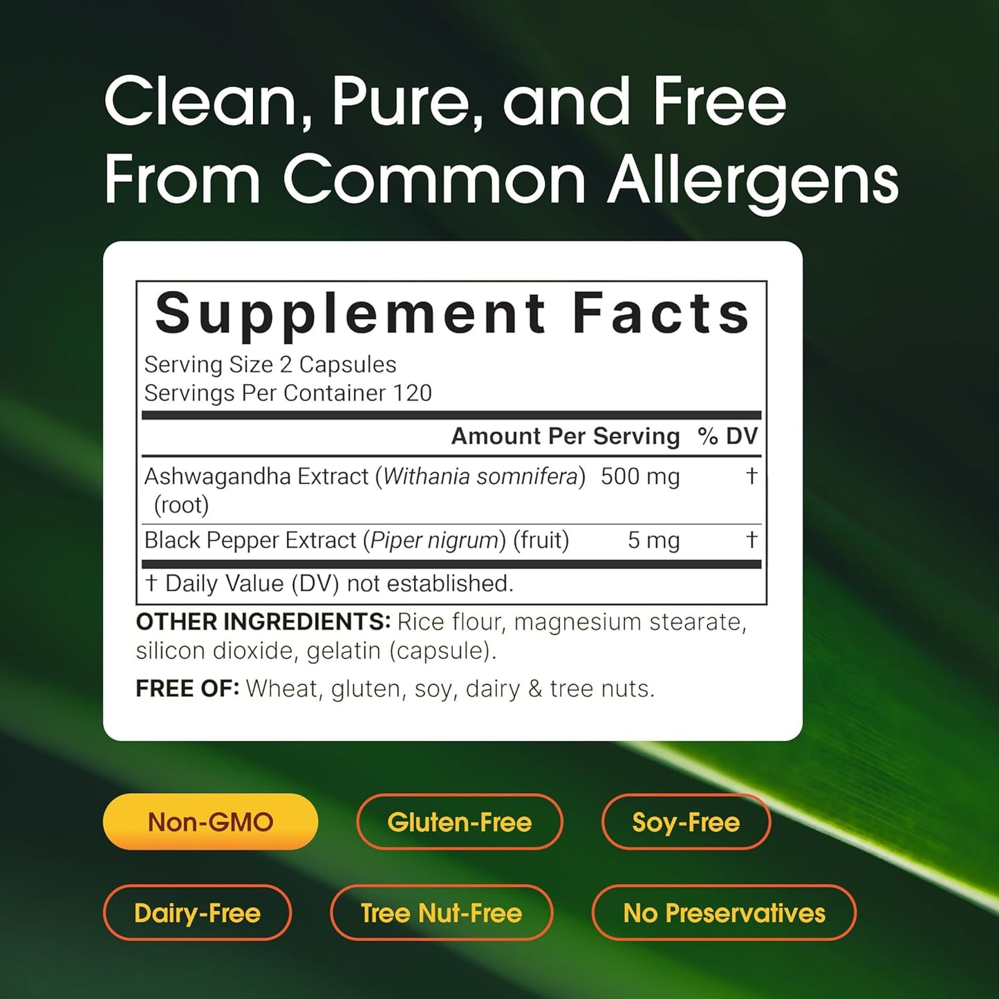 Nature Bell , Ashwagandha 12,500mg con pimienta negra - 240 capsulas