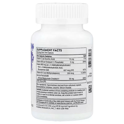 Thorne, Ferrasorb, 60 Capsulas