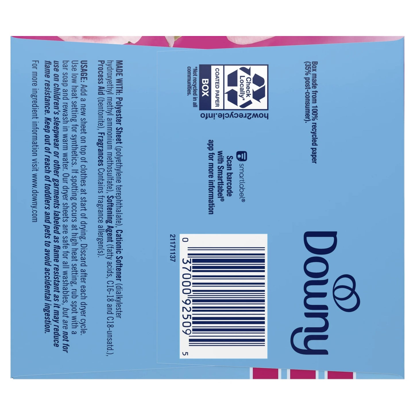 Toallitas suavizantes para secadora Downy, aroma fresco de abril, 240 unidades