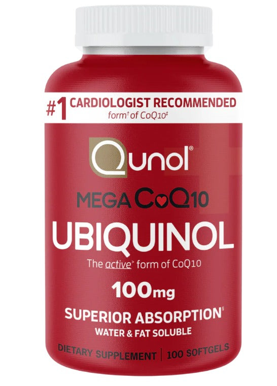 Qunol Mega CoQ10 Ubiquinol 100 mg., Capsulas de Gel