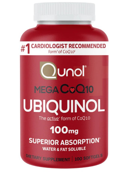 Qunol Mega CoQ10 Ubiquinol 100 mg., Capsulas de Gel