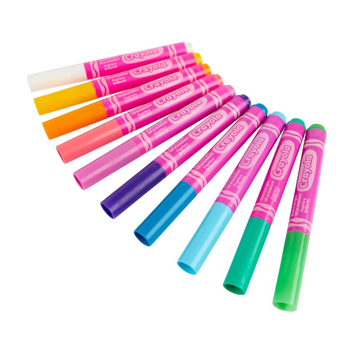 Marcadores de línea ancha Crayola, 10 unidades, intensos y brillantes, útiles escolares para maestros y niños