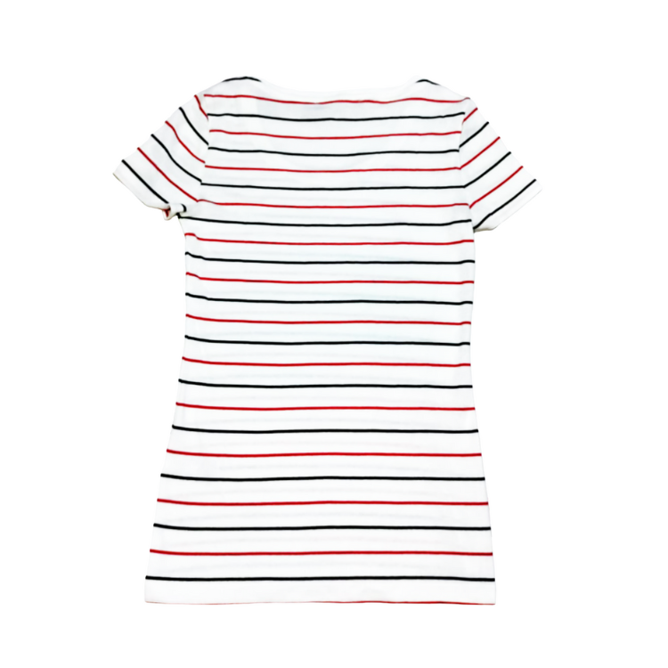 Camiseta/ Polo de mujer Tommy Hilfiger, diseño a rayas, manga corta - Cuello redondo