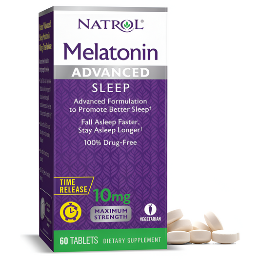 MELATONINA NATROL 10MG. ADVANCED SLEEP- TIME RELEASE en TABLETAS