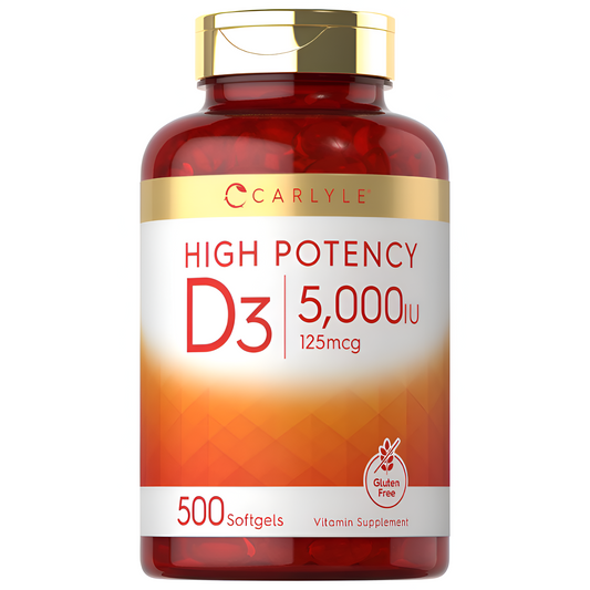 Vitamina D3 5000 UI | 500 cápsulas blandas - Carlyle