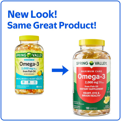 Spring Valley Omega-3 2000 mg - Cápsulas en gel