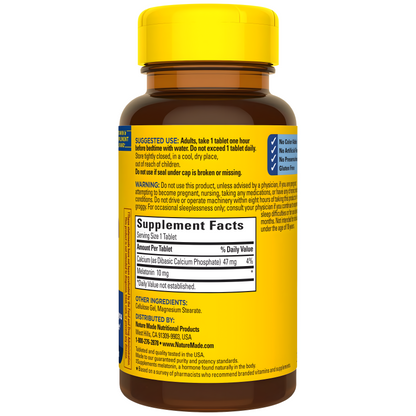 Melatonina  Nature Made 10 mg Extra Fuerte 70 Tabletas