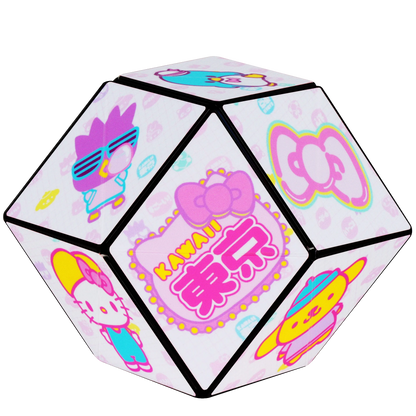 SHASHIBO Hello Kitty y sus amigos - Cubo magnético para inquietarse que se transforma en más de 70 formas, Kawaii Tokio, 1 paquete