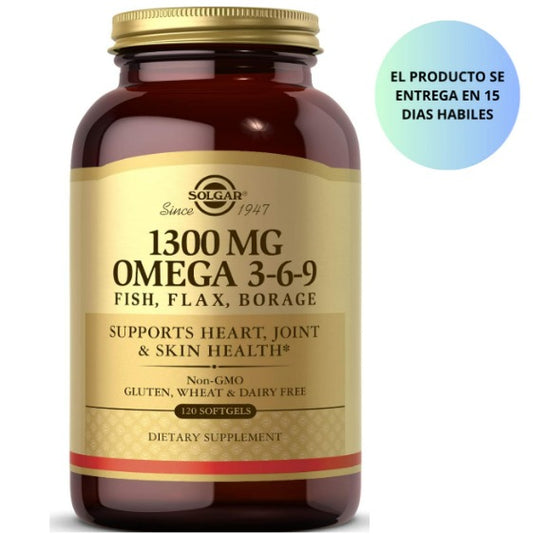 solgar 1300 mg omega 3-6-9, 120 softgels