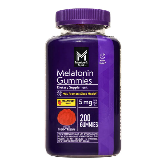 Gomitas de melatonina Member’s Mark, 5 mg, sabor fresa, 200 unidades.