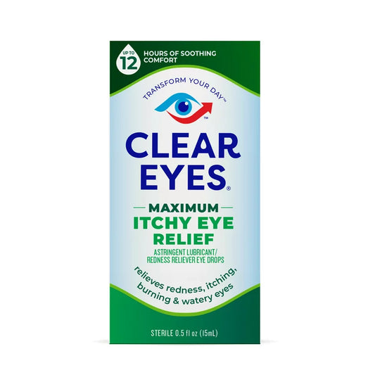 Clear Eyes máximo alivio de picazon de la vista, 15ml.
