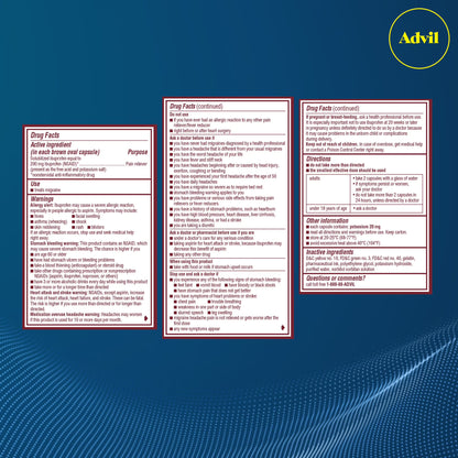 Advil - Analgésicos para Migraña, 80 cápsulas rellenas de líquido