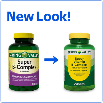 Super Vitamin B complex - Spring Valley - 250 Tabletas