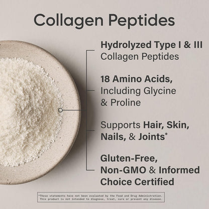 Sports Research - Colágeno  peptides hidrolizado tipo 1 y 3 en polvo, 454g
