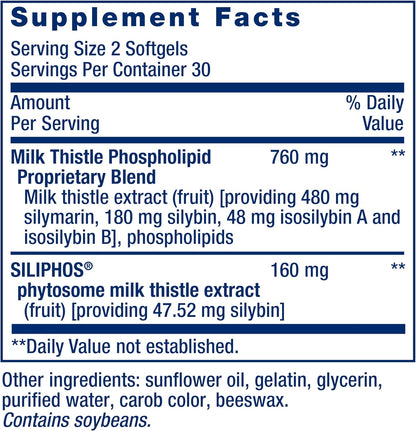 Life Extension - Advanced Milk Thistle en capsulas blandas
