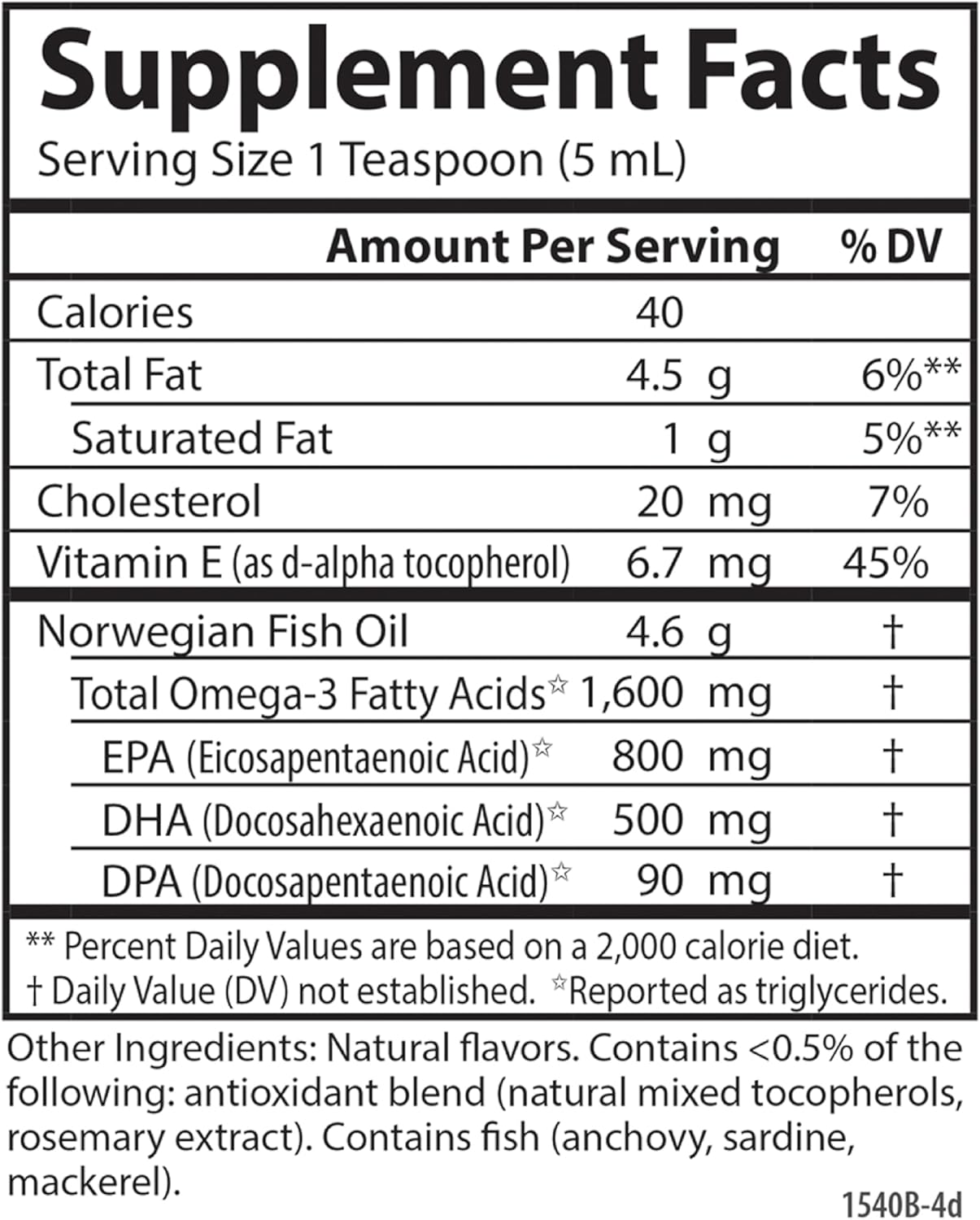 Carlson - El Mejor de Todos los Aceites de Pescado, 1600 mg de Omega-3, 200ml, sabor limon
