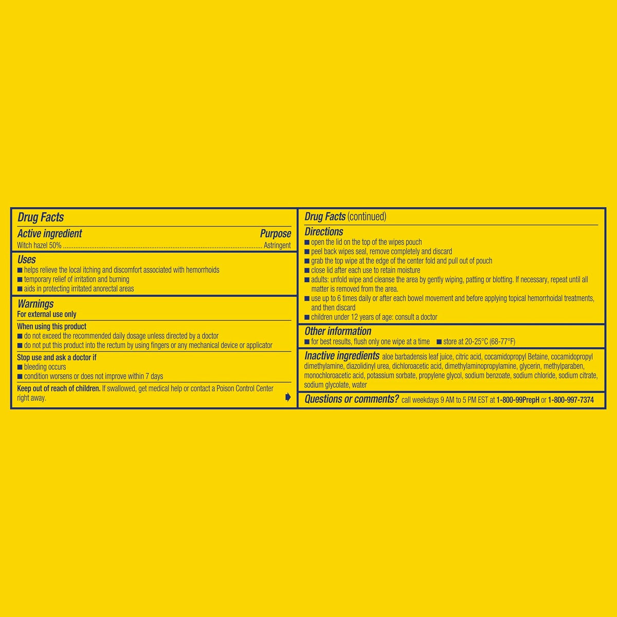 PreparationH - Medicated Hemorrhoidal wipes(maximum strength formula), 48 wipes
