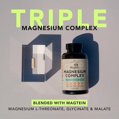 AMANDEAN Complejo de magnesio Magtein. L-treonato, glicinato, 90 cápsulas vegetarianas