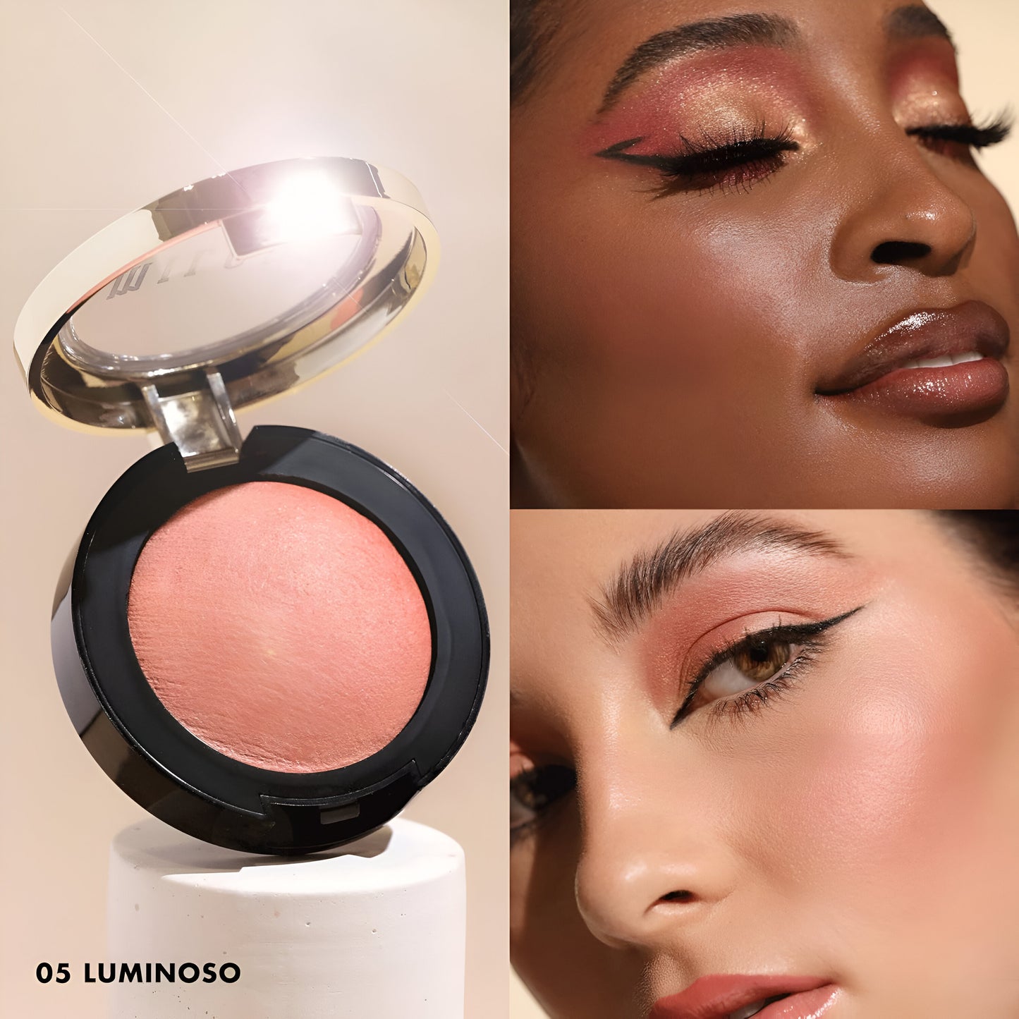 Milani - Baked Blush & Baked Highlighter - Da forma, contorno y resalta tu cara para un acabado brillante o mate