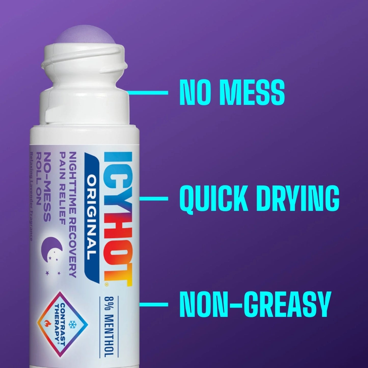 Icy Hot Original - Nighttime Recovery - Roll-on, 8 % de mentol 59ml
