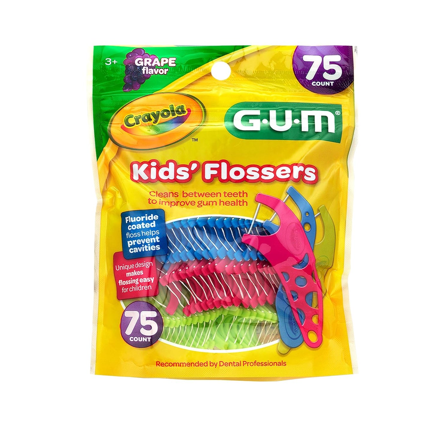 Crayola hilo dental para niños y niñas, 75 unidades