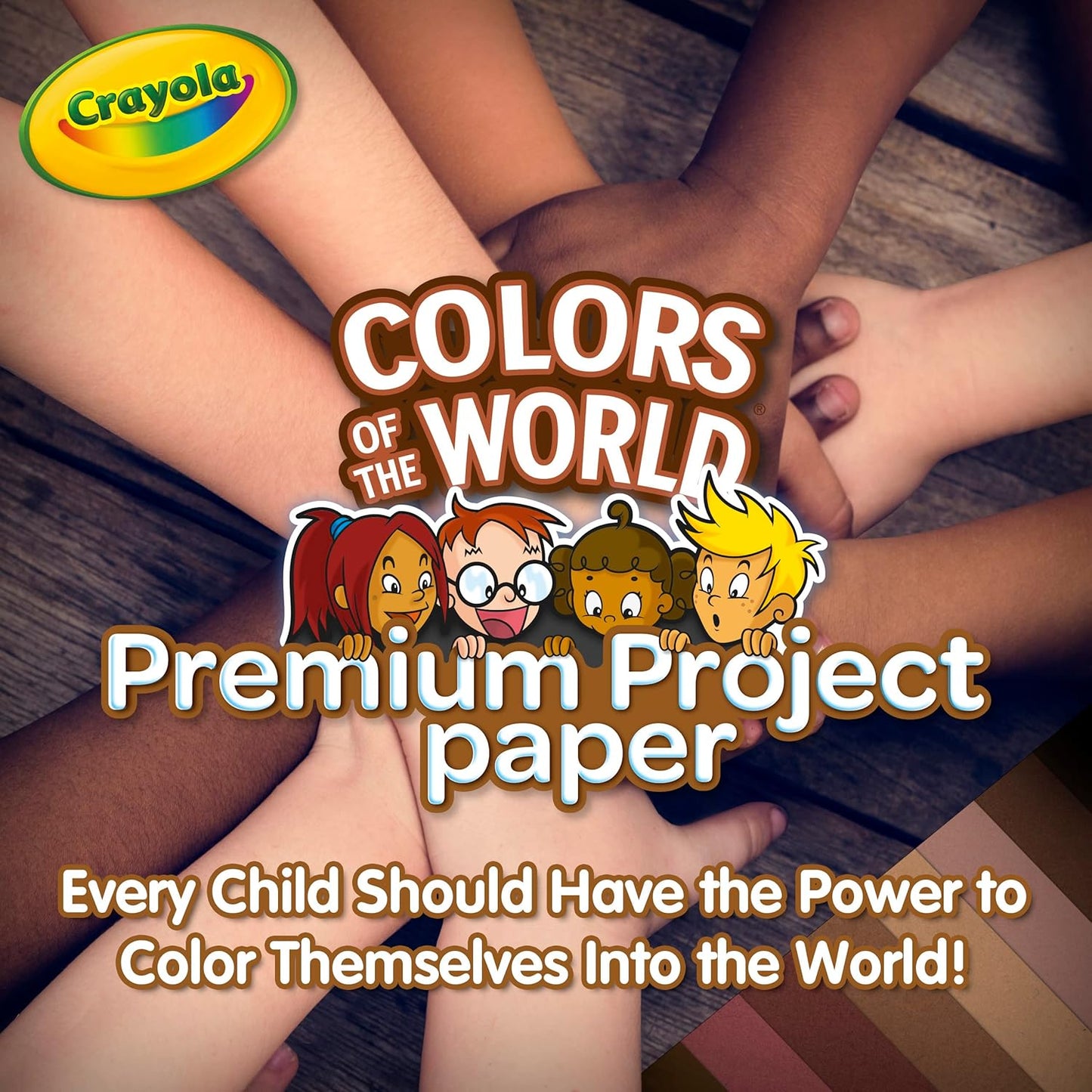 Crayola Papel de construcción en colores del mundo, 21 cm x 27 cm 24 colores, suministros para manualidades, 48 hojas