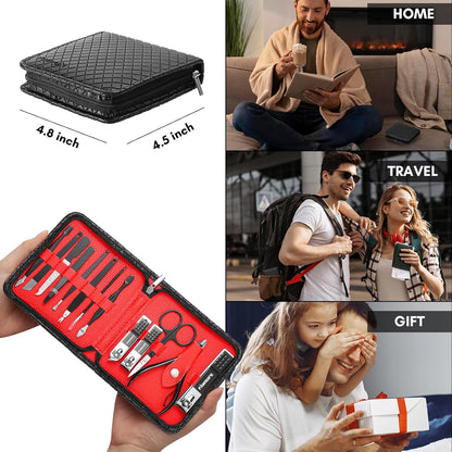 FAMILIFE -  kit profesional de manicura, 13 piezas de acero inoxidable