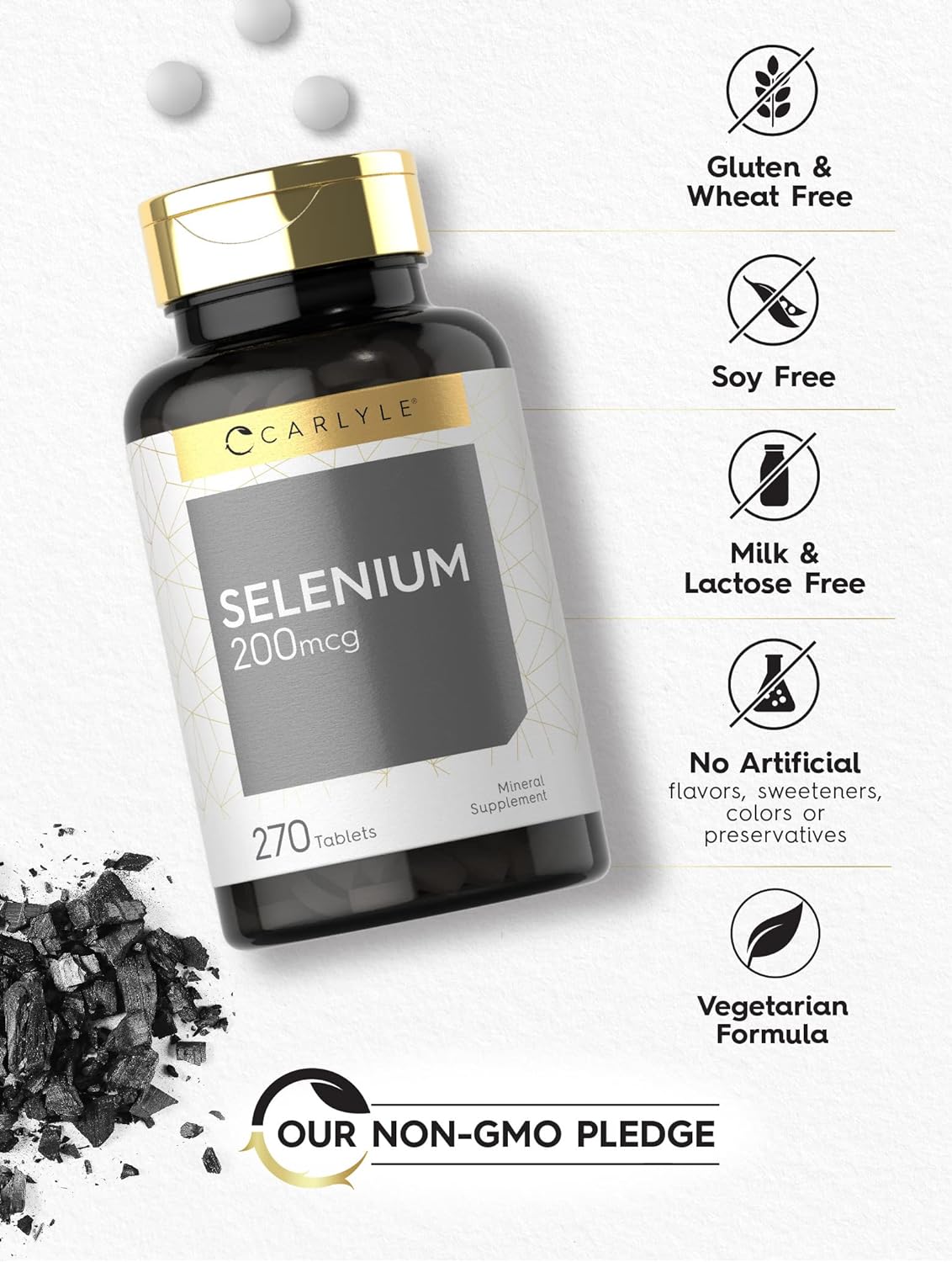 CARLYLE Selenium 200mcg 270 Tabletas