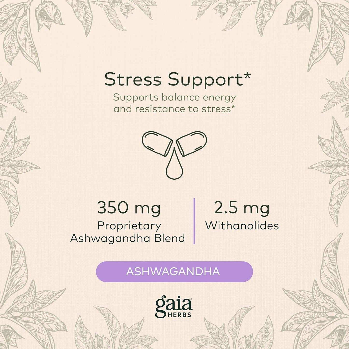 Gaia herbs- Ashwagandha Root , 120 capsulas