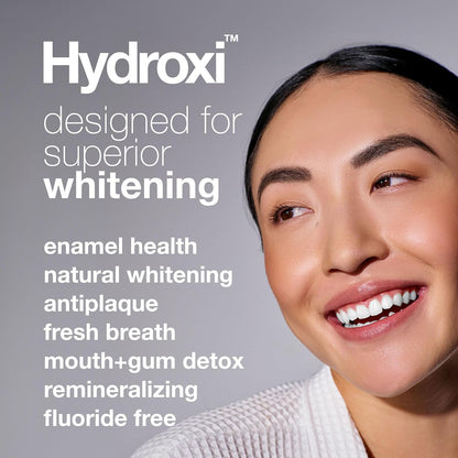 Pasta de dientes Davids Hydroxi Whitening + Enamel Health: antiplaca, aliento fresco, remineralizante, sin sulfatos, sin flúor, con nanohidroxiapatite, 113g