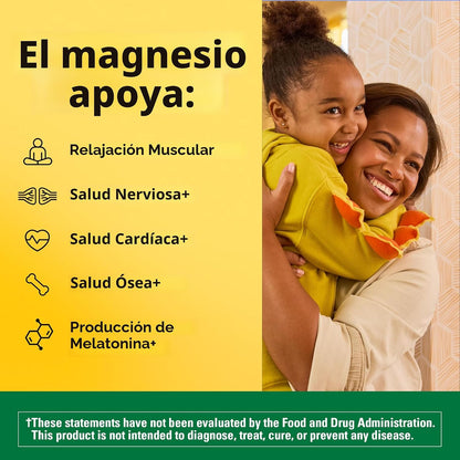 Nature Made - Glicinato de magnesio 200 mg 60 capsulas
