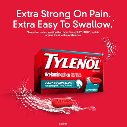 Tylenol Comprimidos recubiertos de acetaminofén extra fuerte 500 mg 24  Tabletas