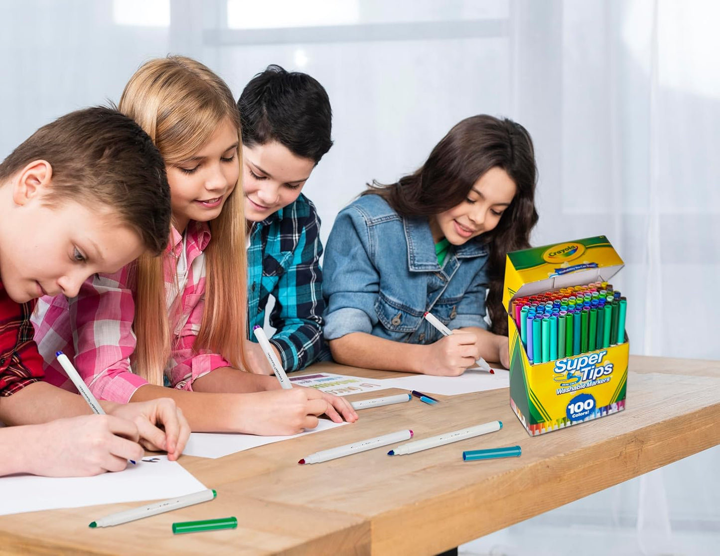 Crayola Supertips , juego de 100 plumones lavables Deluxe Limited Edition