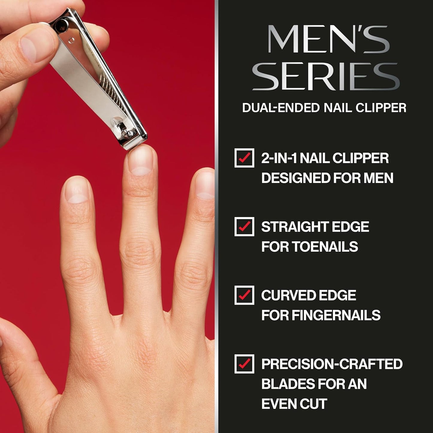 Revlon Mens Series Cortaúñas para dedos y pies para hombres 42099