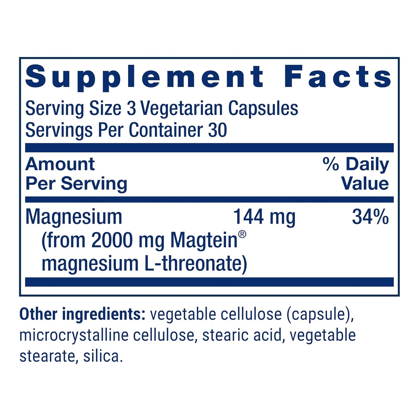 Neuro-Mag Life Extension  Magnesio L-Threonate 90 Cápsulas