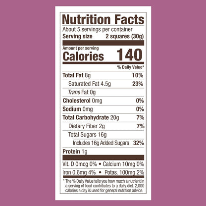 GHIRARDELLI Cuadrados de frambuesa de chocolate oscuro, 151gr