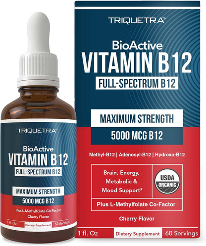 Triquetra,  BioActive  B12 5000 mcg, Sublingual, Sabor a Bayas, 30 ml.