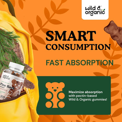 Wild & Organic - Pine Bark extract 300mg, 60 gummies