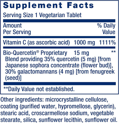 Life Extension - Vitamina C con Bio-quercetin, 60 tabletas vegetarianas