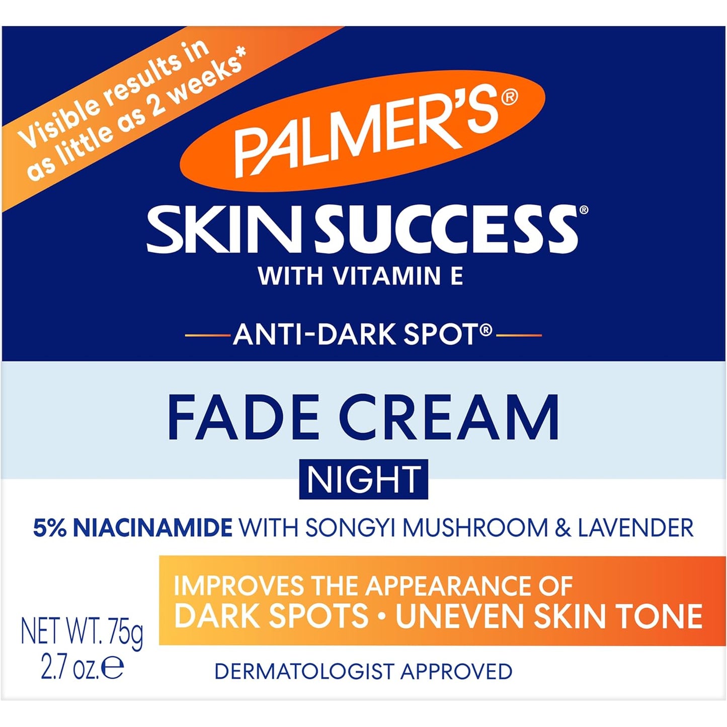 Crema nocturna antimanchas Oscuras Palmer's Skin Success con retinol y niacinamida 75g