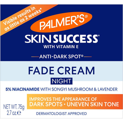 Crema nocturna antimanchas Oscuras Palmer's Skin Success con retinol y niacinamida 75g
