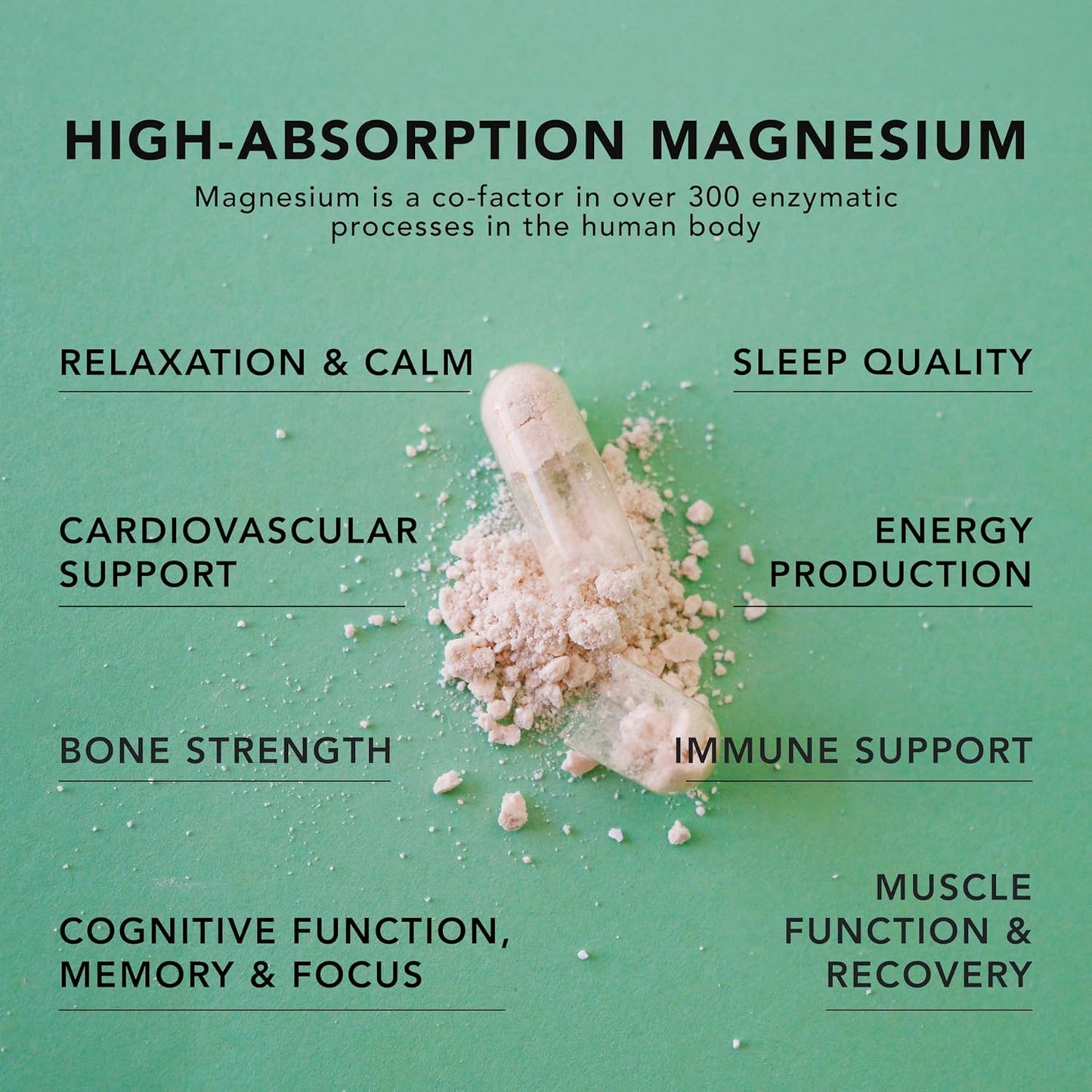 AMANDEAN Complejo de magnesio Magtein. L-treonato, glicinato, 90 cápsulas vegetarianas